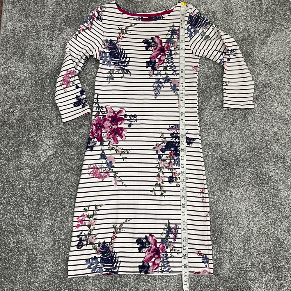 Joules Riviera Harvest Floral Plum Stripe Dress - Picture 12 of 16
